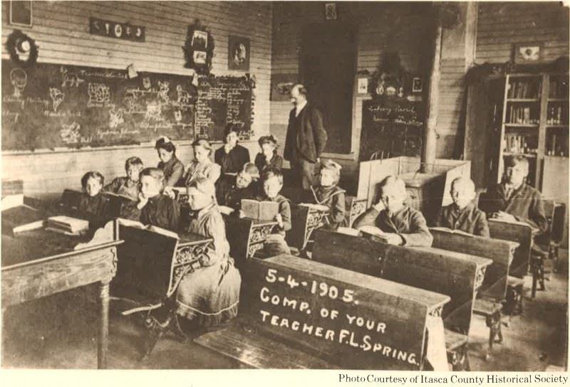 A classroom in 1905 in School District 1